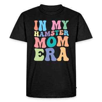 Hamster Mom Retro Groovy In My Hamster Mom Era - Men's Premium Organic T-Shirt - black - Front - Nico (187cm)