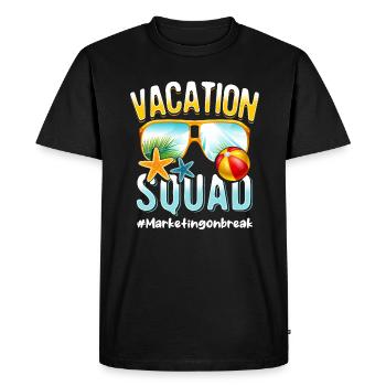 Marketing Vacation Squad #Marketingonbreak - Men's Premium Organic T-Shirt - black - Front - Nico (187cm)