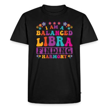 Personnalité du zodiaque Balance Groovy Cool Idée de la Balance - T-shirt Premium bio Homme - noir - Devant - Nico (187cm)