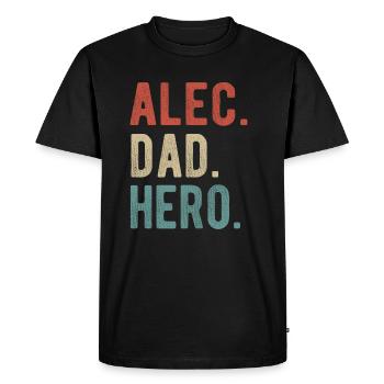 Alec Papa Héros - T-shirt Premium bio Homme - noir - Devant - Nico (187cm)