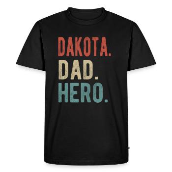 Dakota Papa Héros - T-shirt Premium bio Homme - noir - Devant - Nico (187cm)