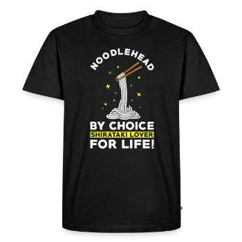 Nouilles Shiritaki - T-shirt Premium bio Homme - noir - Devant - Nico (187cm)