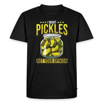 Pickles Lover Pickled Cucumber Gift - Men's Premium Organic T-Shirt - black - Front - Nico (187cm)