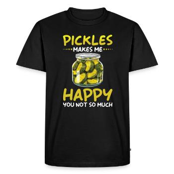 Pickles Lover Pickled Cucumber Gift - Men's Premium Organic T-Shirt - black - Front - Nico (187cm)