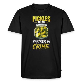 Pickles Lover Pickled Cucumber Gift - Men's Premium Organic T-Shirt - black - Front - Nico (187cm)