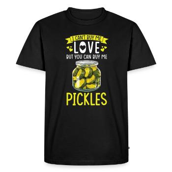 Pickles Lover Pickled Cucumber Gift - Men's Premium Organic T-Shirt - black - Front - Nico (187cm)