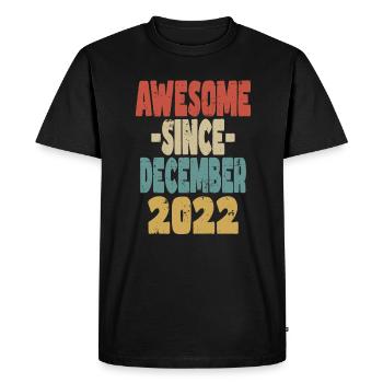 Awesome December 2022 - Men's Premium Organic T-Shirt - black - Front - Nico (187cm)