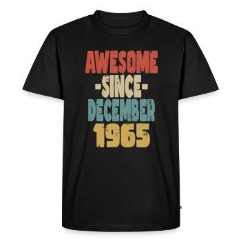 Génial décembre 1965 - T-shirt Premium bio Homme - noir - Devant - Nico (187cm)