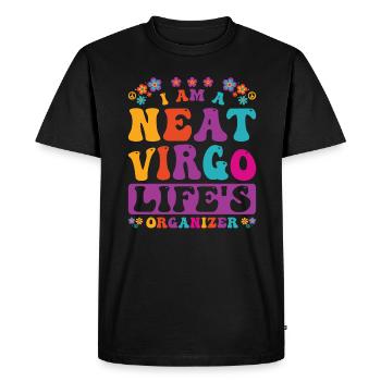 Personnalité du zodiaque Vierge Groovy Cool Vierge Idée - T-shirt Premium bio Homme - noir - Devant - Nico (187cm)