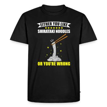 Nouilles Shiritaki - T-shirt Premium bio Homme - noir - Devant - Nico (187cm)