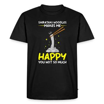 Shiritaki Noodles - Men's Premium Organic T-Shirt - black - Front - Nico (187cm)