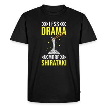 Shiritaki Noodles - Men's Premium Organic T-Shirt - black - Front - Nico (187cm)