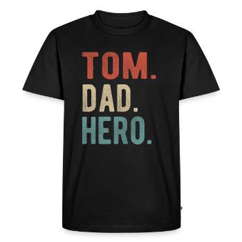 Tom Papa Héros - T-shirt Premium bio Homme - noir - Devant - Nico (187cm)