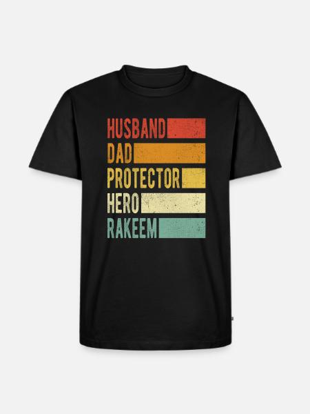 Rakeem Name Dad Gift - Men's Premium Organic T-Shirt - black