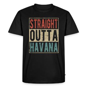 Tout droit sorti de La Havane - T-shirt Premium bio Homme - noir - Devant - Nico (187cm)