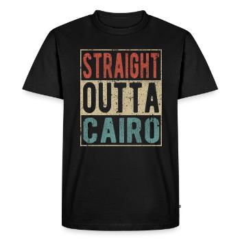 Tout droit sorti du Caire - T-shirt Premium bio Homme - noir - Devant - Nico (187cm)