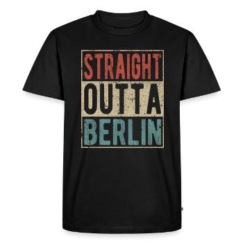 Tout droit sorti de Berlin - T-shirt Premium bio Homme - noir - Devant - Nico (187cm)