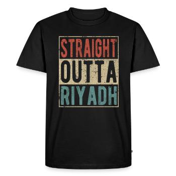 Tout droit sorti de Riyad - T-shirt Premium bio Homme - noir - Devant - Nico (187cm)
