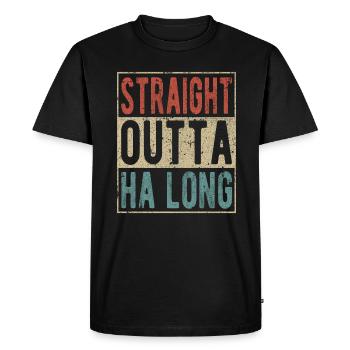 Tout droit sorti de Ha Long - T-shirt Premium bio Homme - noir - Devant - Nico (187cm)