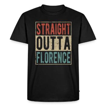 Straight outta Florence - Men's Premium Organic T-Shirt - black - Front - Nico (187cm)