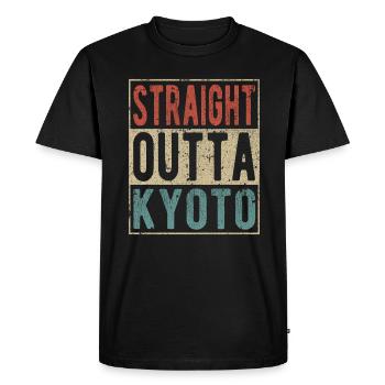 Tout droit sorti de Kyoto - T-shirt Premium bio Homme - noir - Devant - Nico (187cm)