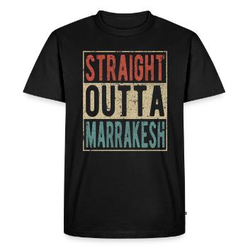 Straight outta Marrakesh - Men's Premium Organic T-Shirt - black - Front - Nico (187cm)