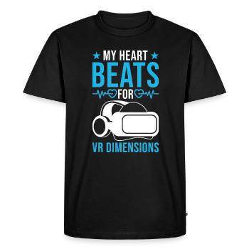 VR Gaming Virtual Reality VR Gamer - Men's Premium Organic T-Shirt - black - Front - Nico (187cm)
