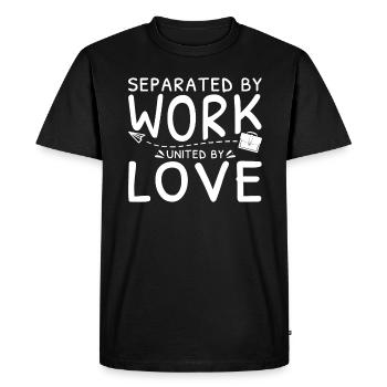 Famille éloignée séparée par le travail - T-shirt Premium bio Homme - noir - Devant - Nico (187cm)
