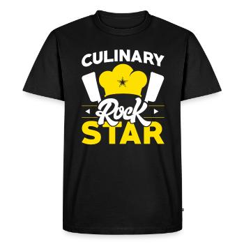 Chef Cook cuisine cadeau culinaire - T-shirt Premium bio Homme - noir - Devant - Nico (187cm)