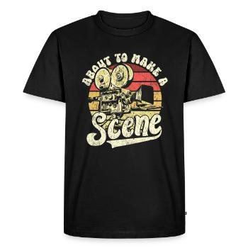 Filmmaker Cinematography Director Producer Design - Men's Premium Organic T-Shirt - black - Front - Nico (187cm)