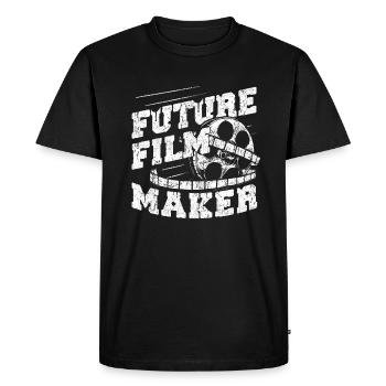Futur Cinéaste Directeur de la photographie Producteur - T-shirt Premium bio Homme - noir - Devant - Nico (187cm)