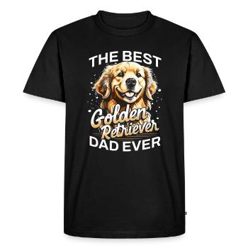 Best Golden Retriever Dad Ever - Men's Premium Organic T-Shirt - black - Front - Nico (187cm)