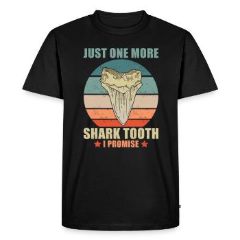 Juste une dent de requin de plus, je vous promets Retro Fossil - T-shirt Premium bio Homme - noir - Devant - Nico (187cm)