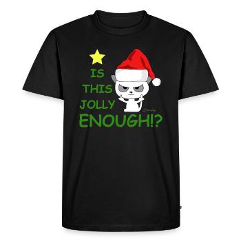 Est-ce que c’est assez gai ? | Noël, Chat - T-shirt Premium bio Homme - noir - Devant - Nico (187cm)