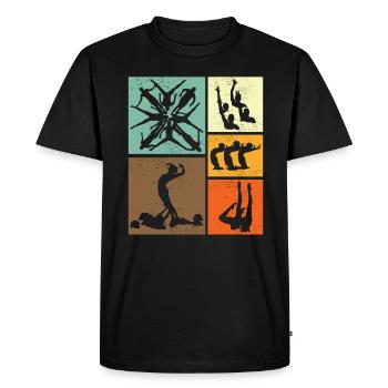 Natation Synchronisée Retro Vintage Swimmer - T-shirt Premium bio Homme - noir - Devant - Nico (187cm)