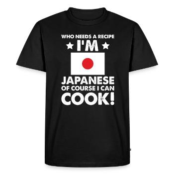 Cuisine japonaise Cuisinier Chef Je suis japonais bien sûr - T-shirt Premium bio Homme - noir - Devant - Nico (187cm)