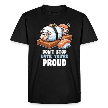 Sushi Lover Japanese Food Cute Inspirational Funny - Men's Premium Organic T-Shirt - black - Front - Nico (187cm)