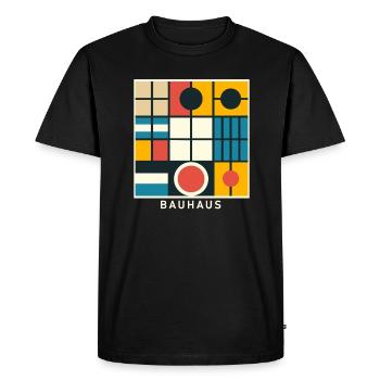 Bauhaus Architecture Esthétique géométrique - T-shirt Premium bio Homme - noir - Devant - Nico (187cm)