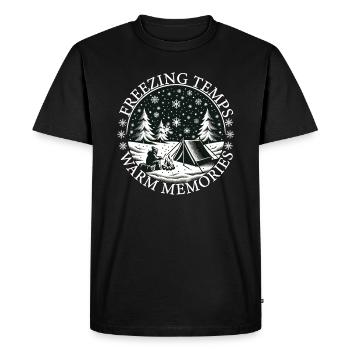Camper Winter Camp Tent Camping - Men's Premium Organic T-Shirt - black - Front - Nico (187cm)