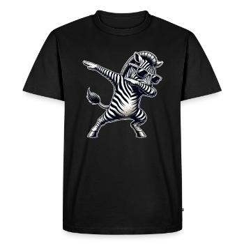 Cool Zèbre Dabbing Danse Mouvement Zèbre - T-shirt Premium bio Homme - noir - Devant - Nico (187cm)