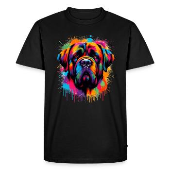 Mastiff Tête de chien Graphique - T-shirt Premium bio Homme - noir - Devant - Nico (187cm)