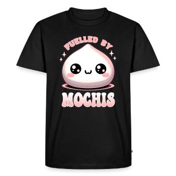 Mochi kawaii alimenté par la nourriture Mochis - T-shirt Premium bio Homme - noir - Devant - Nico (187cm)