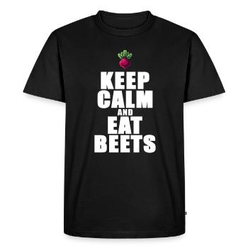 Gardez Calme Et Mangez Des Betteraves Graphique De Betterave - T-shirt Premium bio Homme - noir - Devant - Nico (187cm)