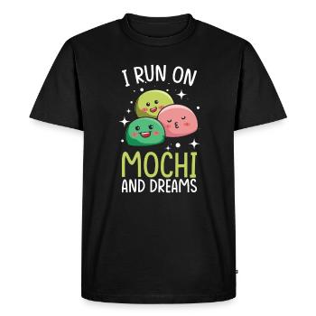 Kawaii Mochi and Dreams Japanese Dessert Lover - Men's Premium Organic T-Shirt - black - Front - Nico (187cm)