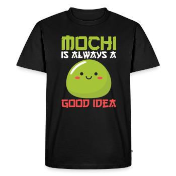 Kawaii Mochi Toujours une bonne idée Dessert japonais - T-shirt Premium bio Homme - noir - Devant - Nico (187cm)