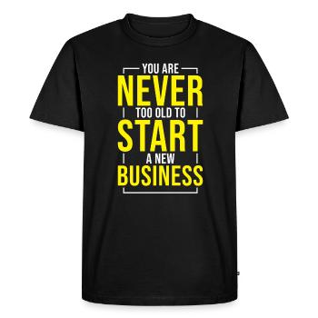 Entrepreneurship Inspiration Success Business - Men's Premium Organic T-Shirt - black - Front - Nico (187cm)