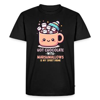 Design de rêve de l’amateur de chocolat chaud chaud chaleureux et confortable - T-shirt Premium bio Homme - noir - Devant - Nico (187cm)