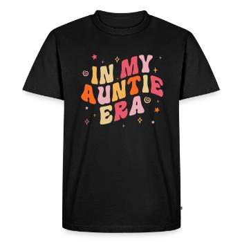In My Auntie Era Groovy Mother - Men's Premium Organic T-Shirt - black - Front - Nico (187cm)