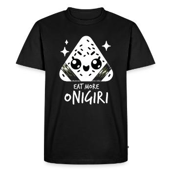 Mignon Kawaii Onigiri Japonais Rice Balls Graphique - T-shirt Premium bio Homme - noir - Devant - Nico (187cm)