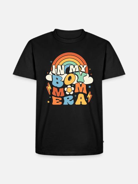 In My Boy Mamma Era Groovy - Maglietta ecologica premium da uomo - nero